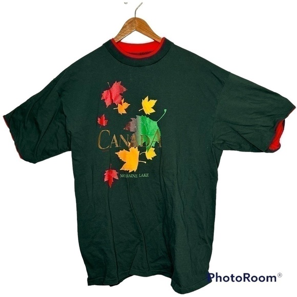 VINTAGE Canada Moraine Lake T-shirt - Picture 1 of 7